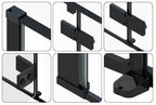 Sprchový kout REA FARGO 90x90 - matný černý Se sprchovou vaničkou Savoy black 4