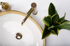 Umyvadlo na desku Rea Margot White/Gold  3