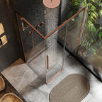 Sprchový kout REA SOLAR - Copper Brush 90x90 Se sprchovou vaničkou Savoy 4
