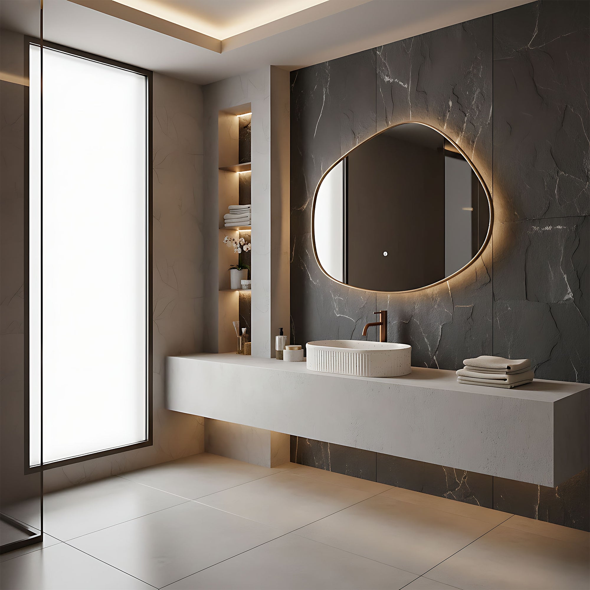 Umyvadlo na desku REA Vanda Sandy  2