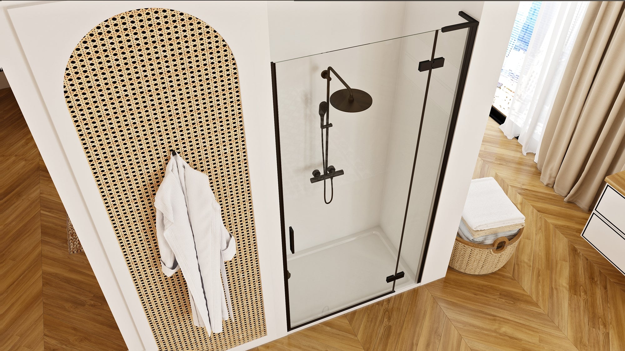 Sprchové Dveře Rea Hugo 90 Black  5