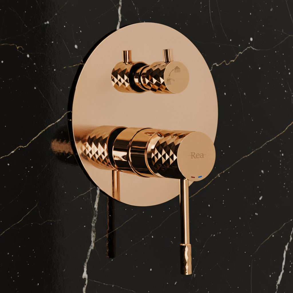 Podomítková sprchová sada Rea Lungo Diamond Copper + BOX  9