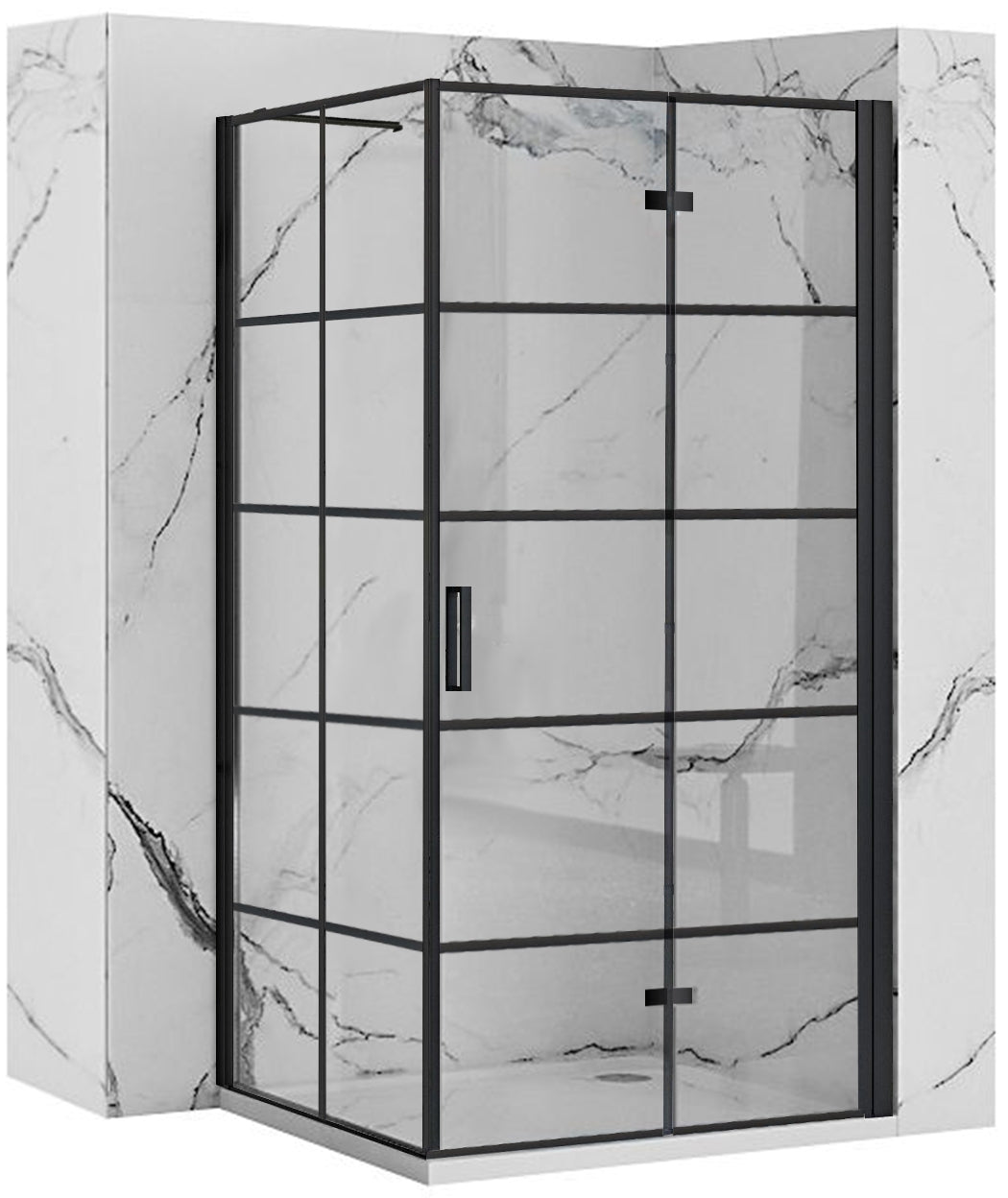 Sprchový kout REA MOLIER 100x80 - černý  1