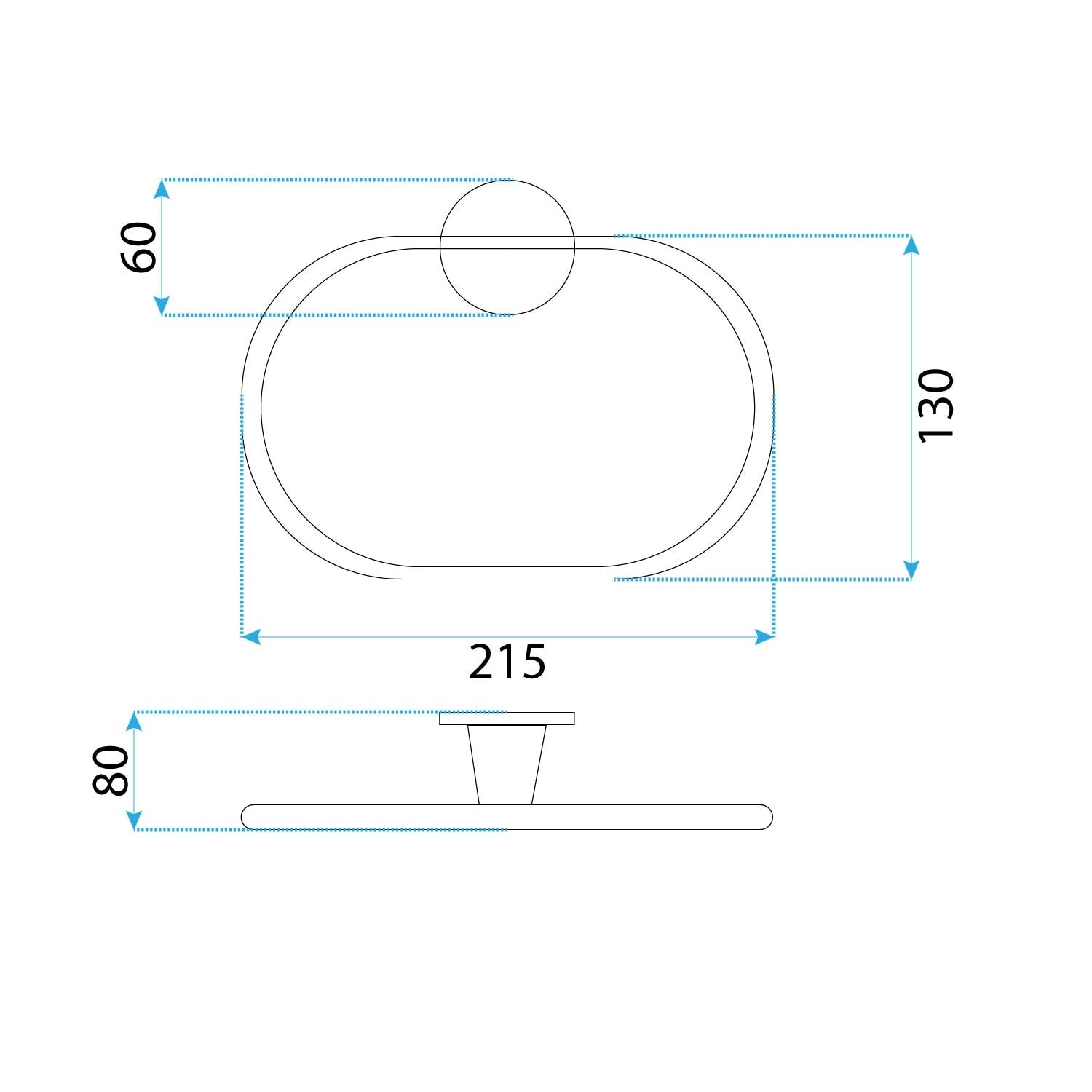 Koupelnový věšák RING 16101 Aristo Brushed Gold  4