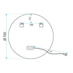 Zrcadlo LED 70cm MMJ Black  10