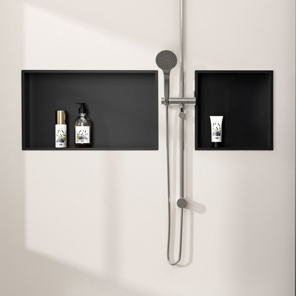 bathroom shelf 30x30 matte black  9