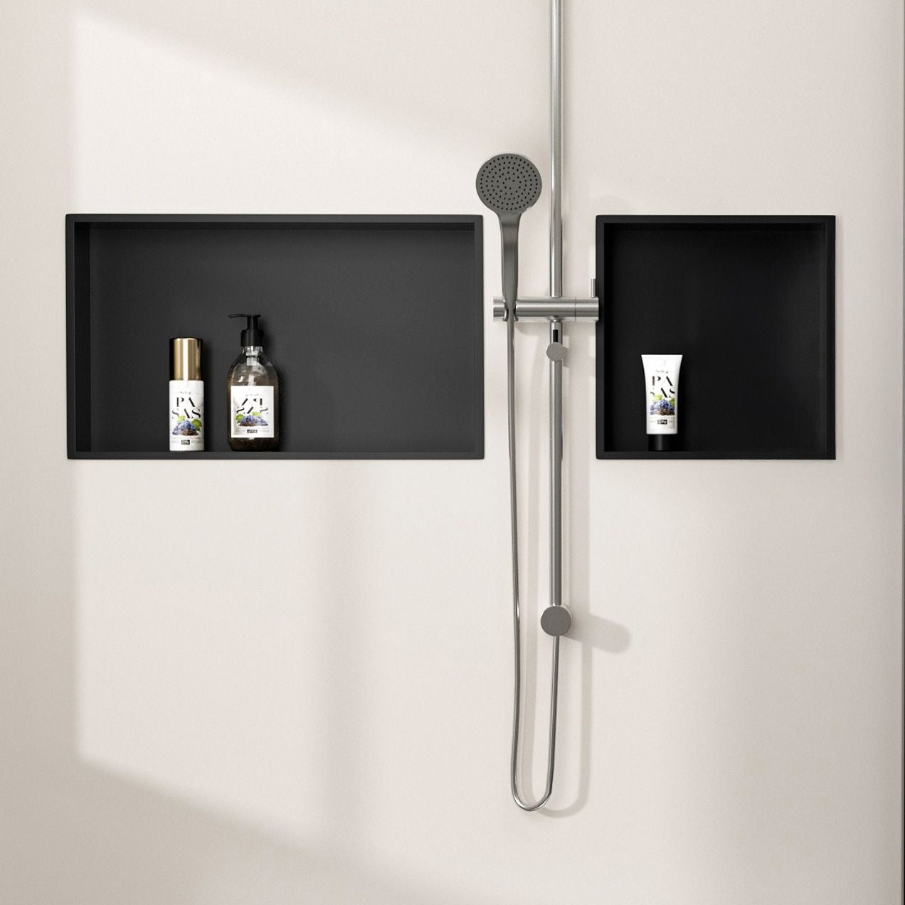 bathroom shelf 30x30 matte black  9