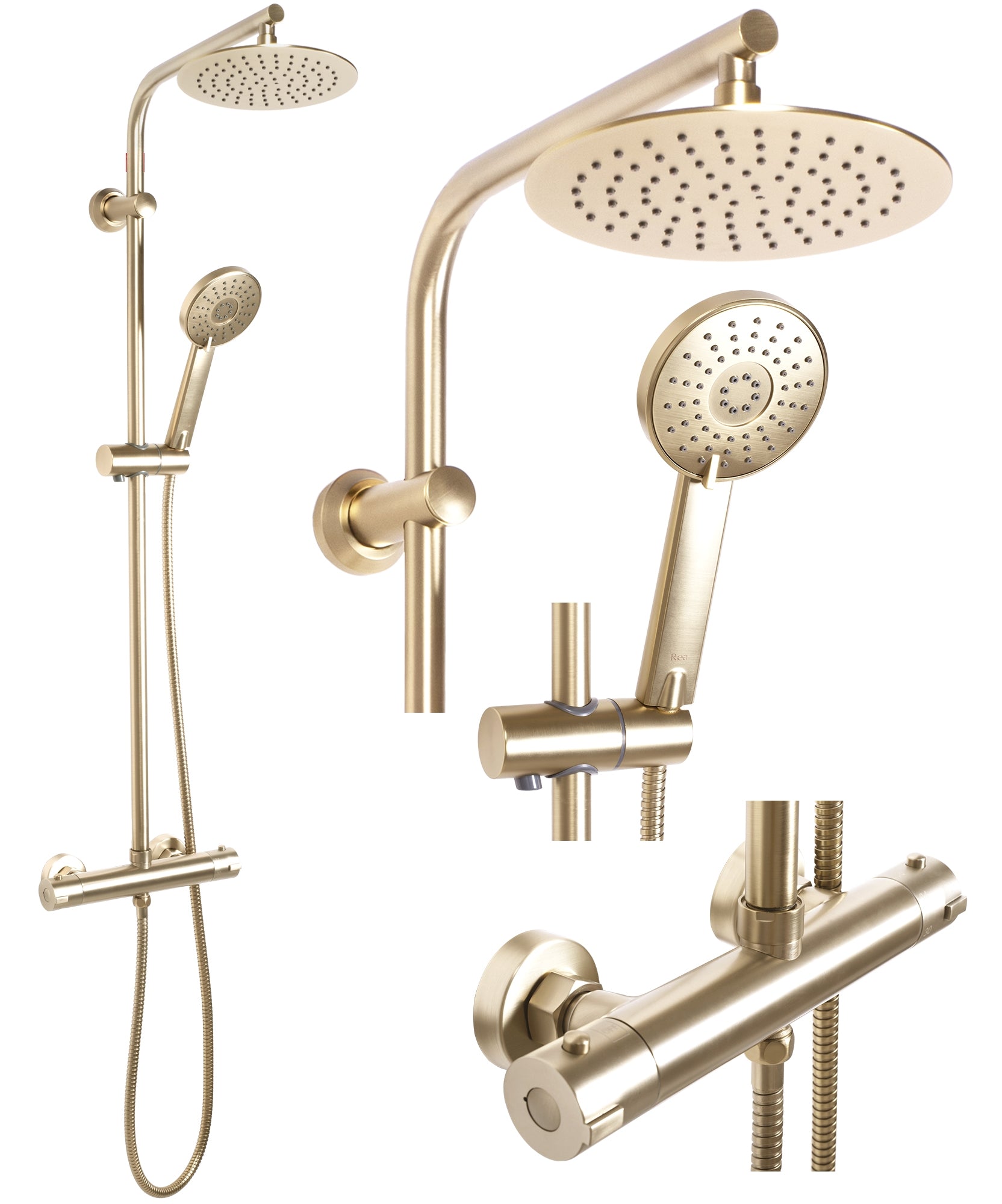 Sprchová sada s termostatem REA Bliss brush gold  1