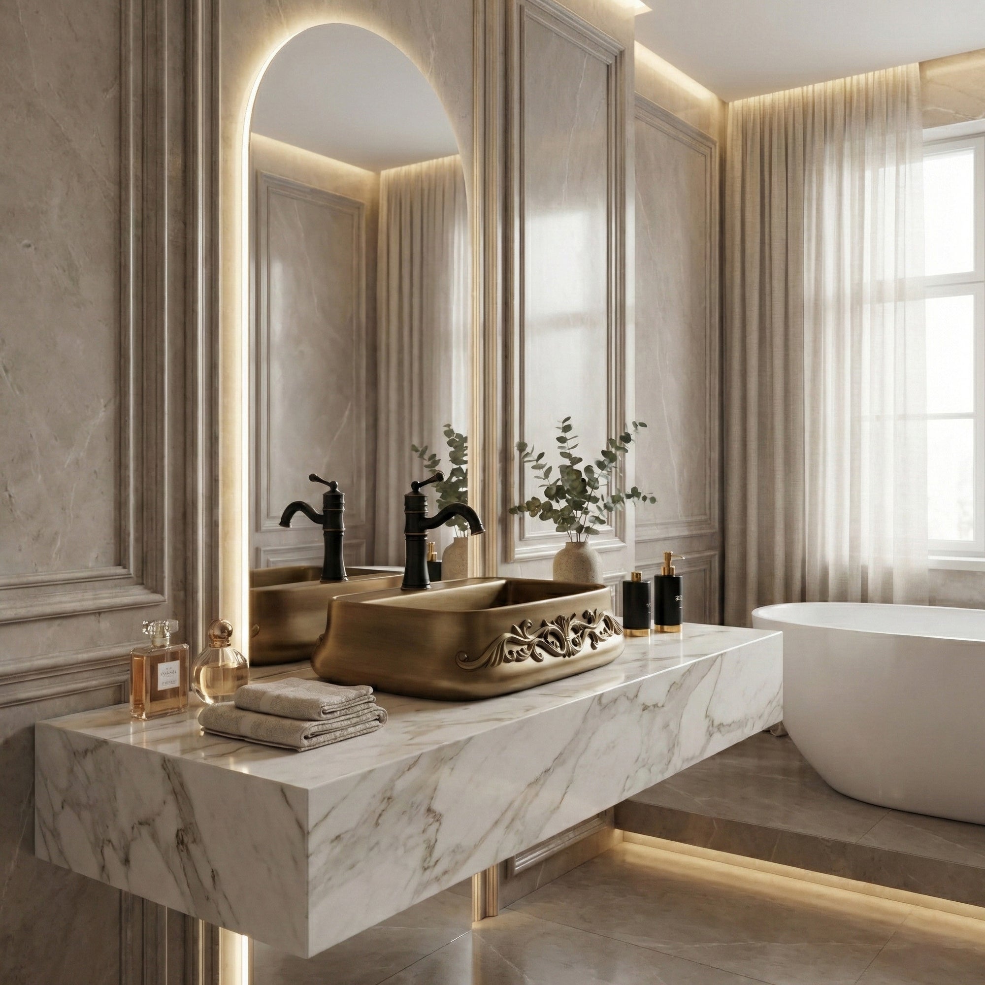 Umyvadlo na desku REA Castel  4