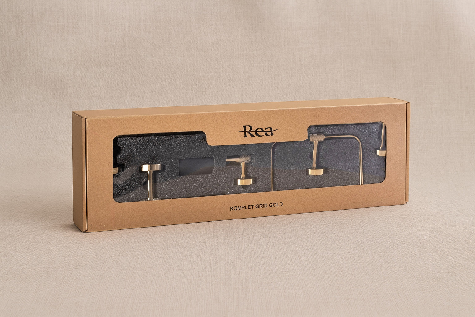 Sada koupelnových doplňků GRID Gold 4 díly  8