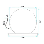 Zrcadlo LED HOLLYWOOD L. Gold 50 cm  7