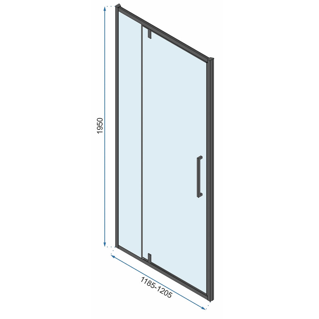 Sprchová kabina REA Rapid Swing Chrom Dveře: 120 x Sprchová zástěna: 100 9