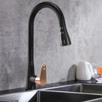 Kuchyňská baterie Rea Mild black mat rose gold  7