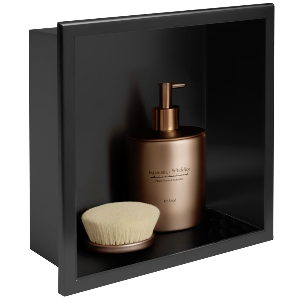 bathroom shelf 30x30 matte black  5