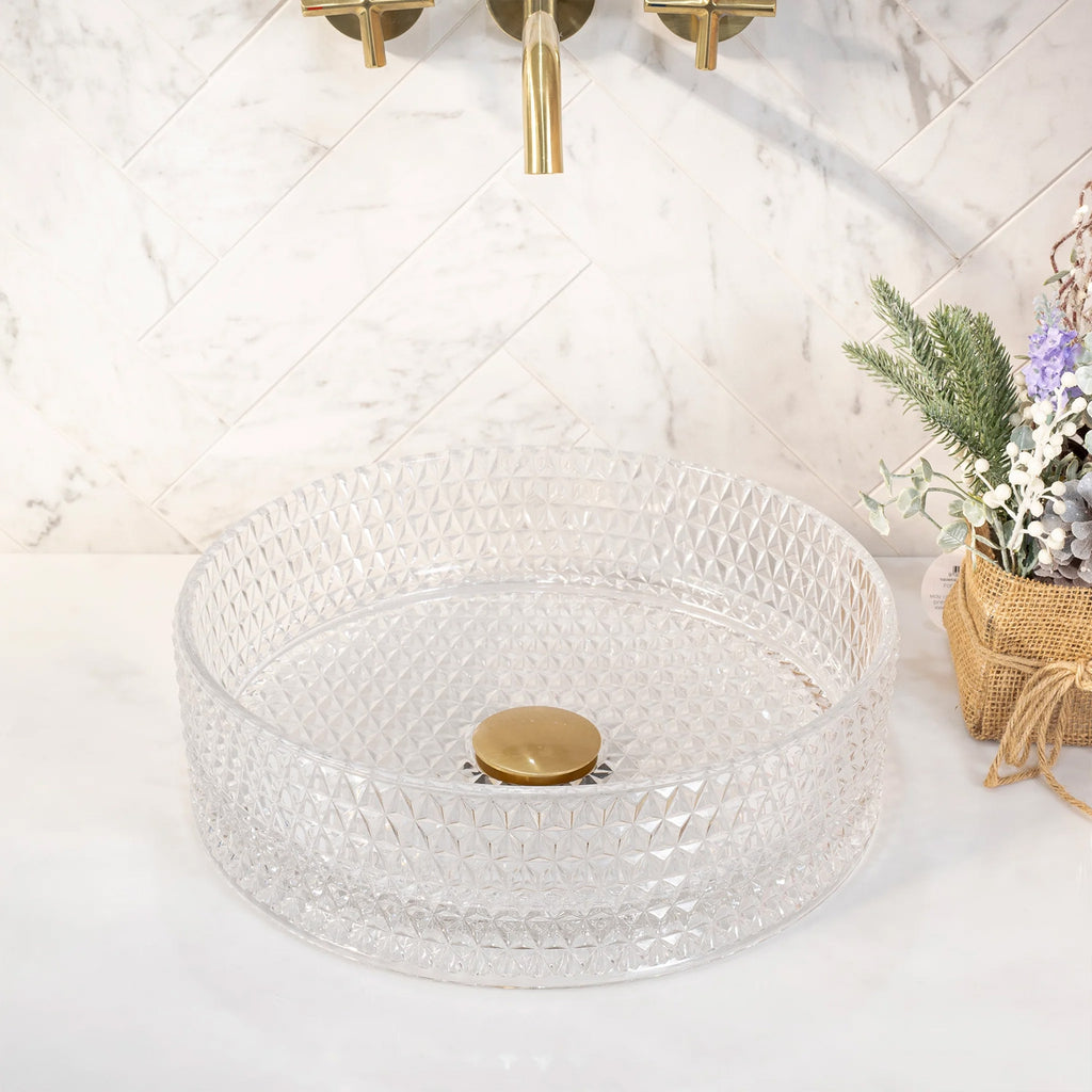 Umyvadlo na desku REA CRISTAL - průhledné  6