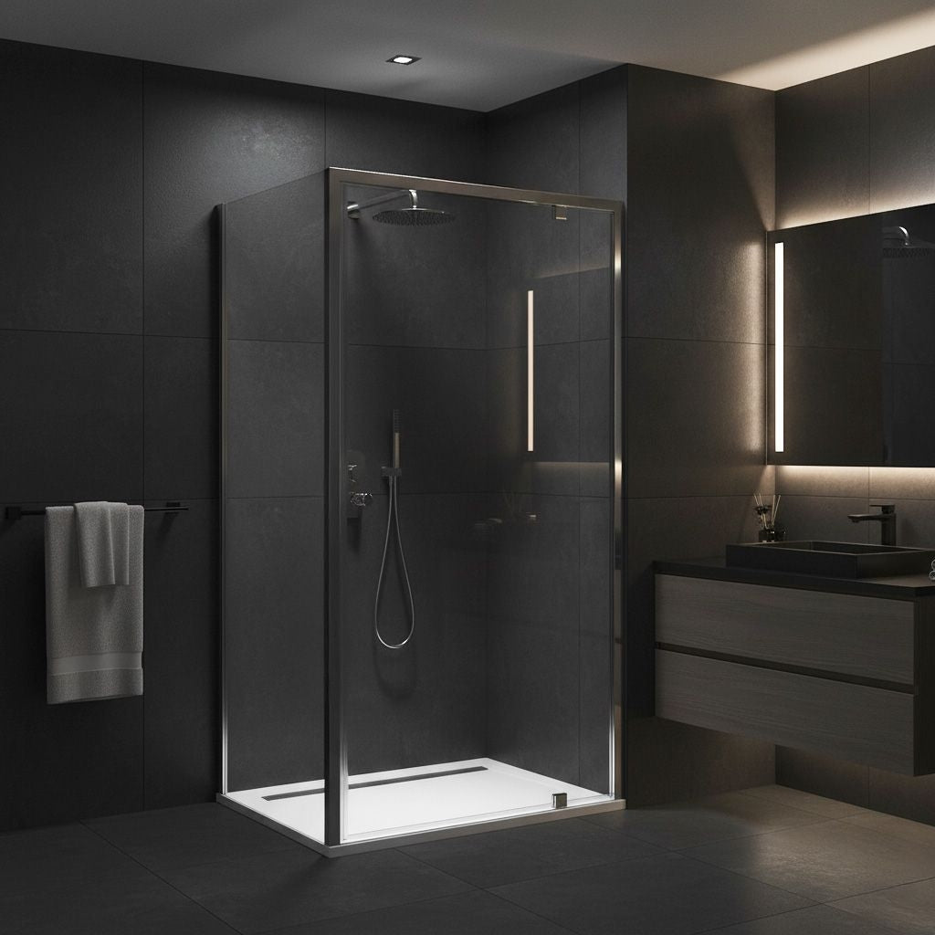 Sprchový kout Rea Primo Swing 100x80 Chrome  3