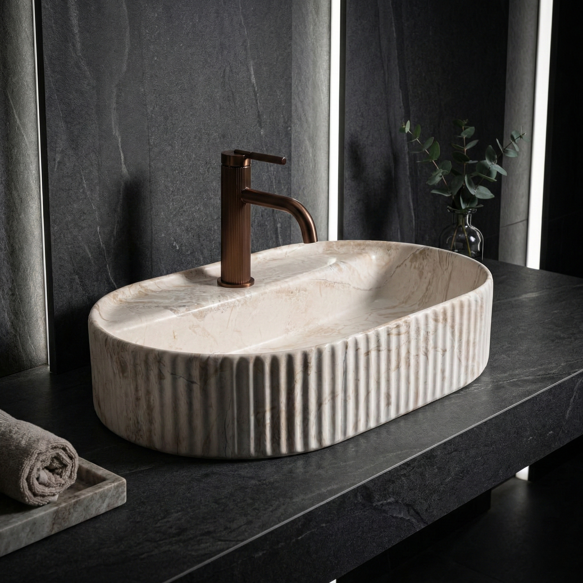 Umyvadlo na desku REA Marcela 60 Saturn  5