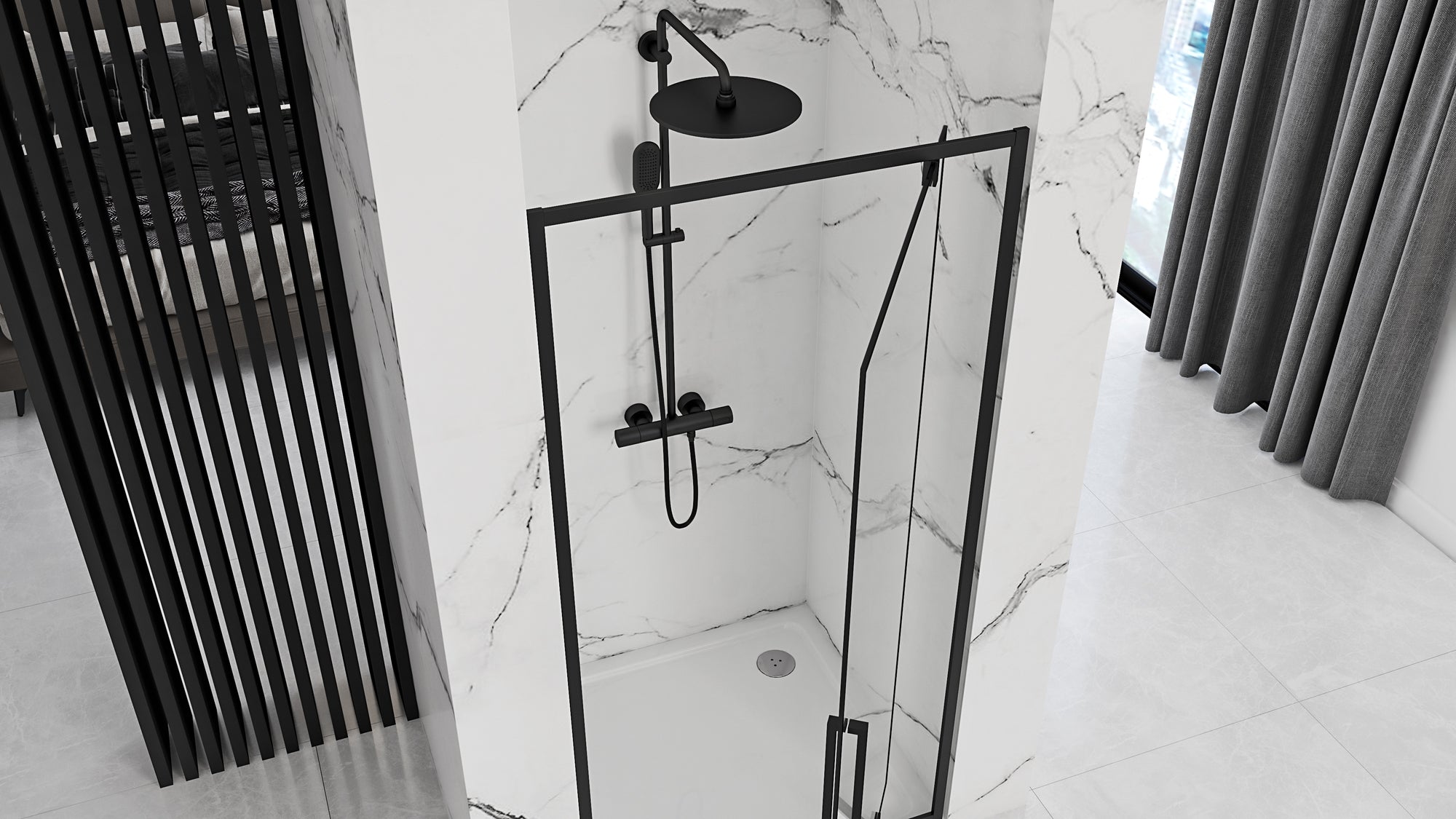 Pivotové sprchové dvere REA RAPID SWING 90  3