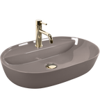 Umyvadlo na desku REA Aura 61 Beige Shiny  1