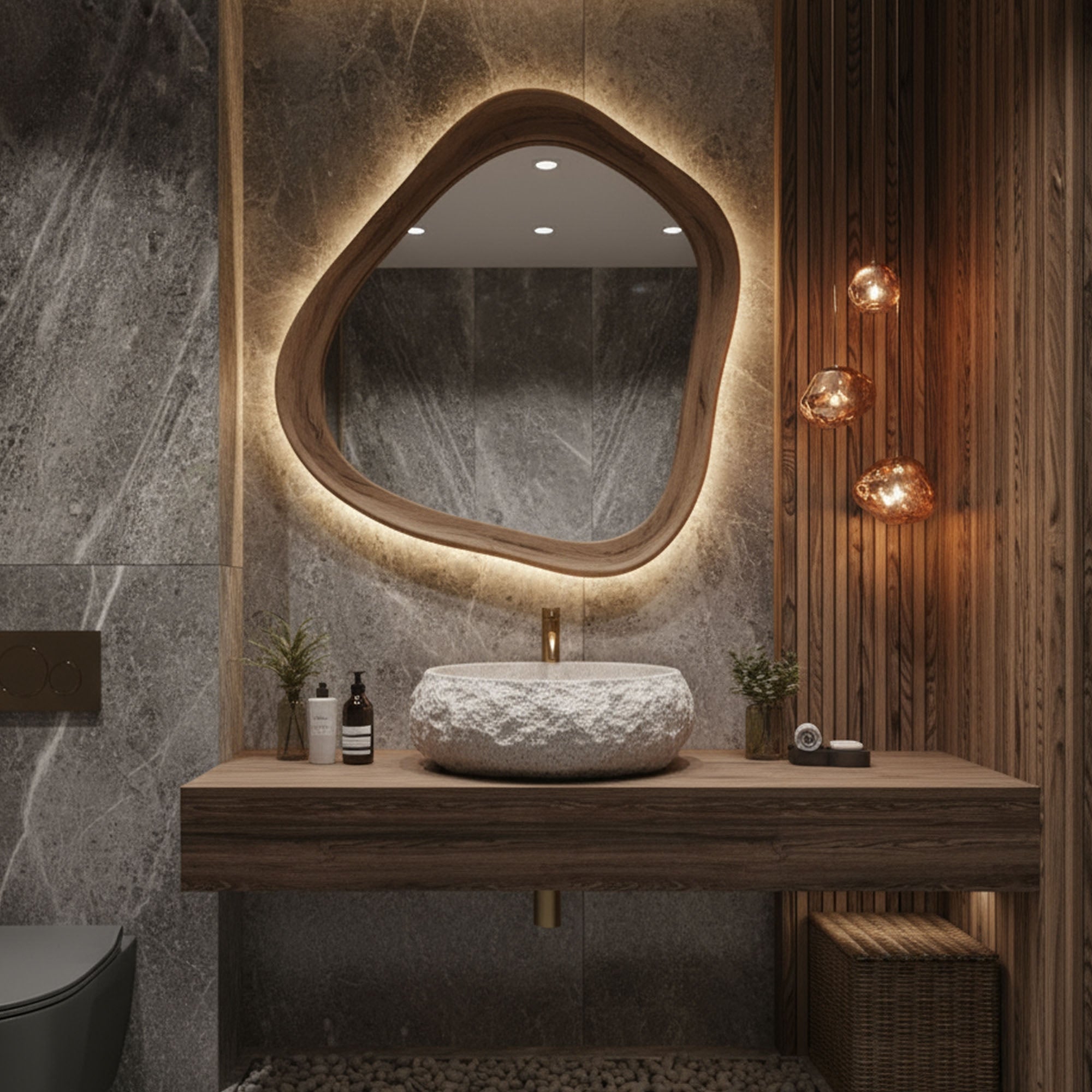 Umyvadlo na desku Mika Beige  5