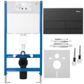 Podomítkový WC systém K011A-Q + tlačítka T Black  1