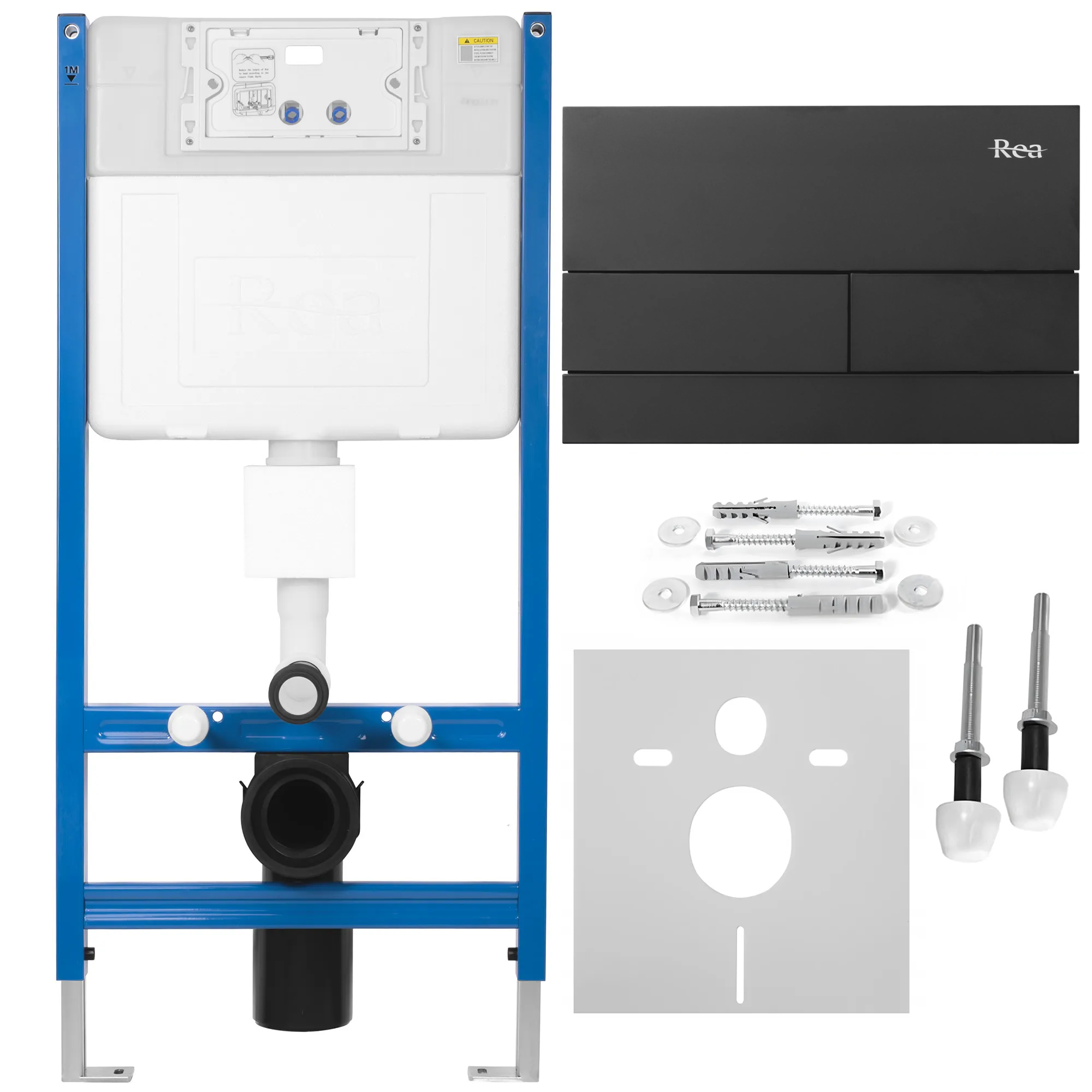 Podomítkový WC systém K011A-Q + tlačítka T Black  1