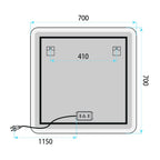Zrcadlo LED 70x70cm TOP-2  10