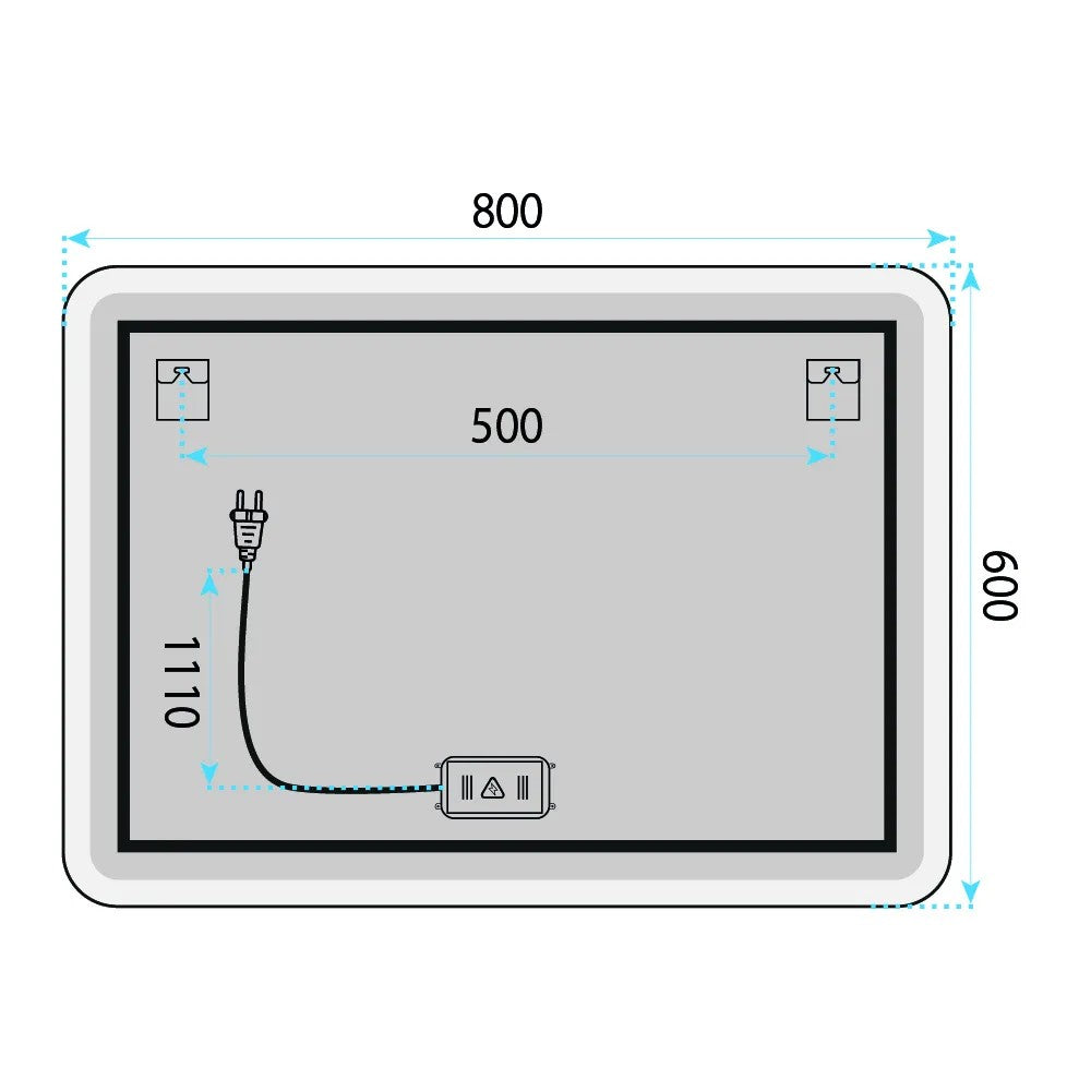 Zrcadlo LED 80x60cm TOP-3  10
