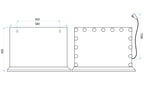 Zrcadlo LED HOLLYWOOD White  10