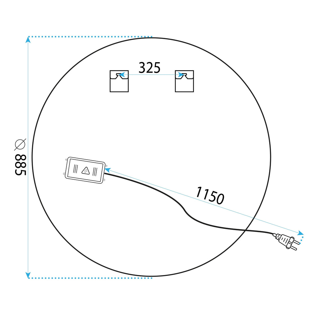 Zrcadlo LED 90cm  BAS  10
