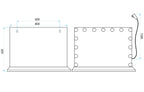 Zrcadlo LED HOLLYWOOD Black 80x60  10