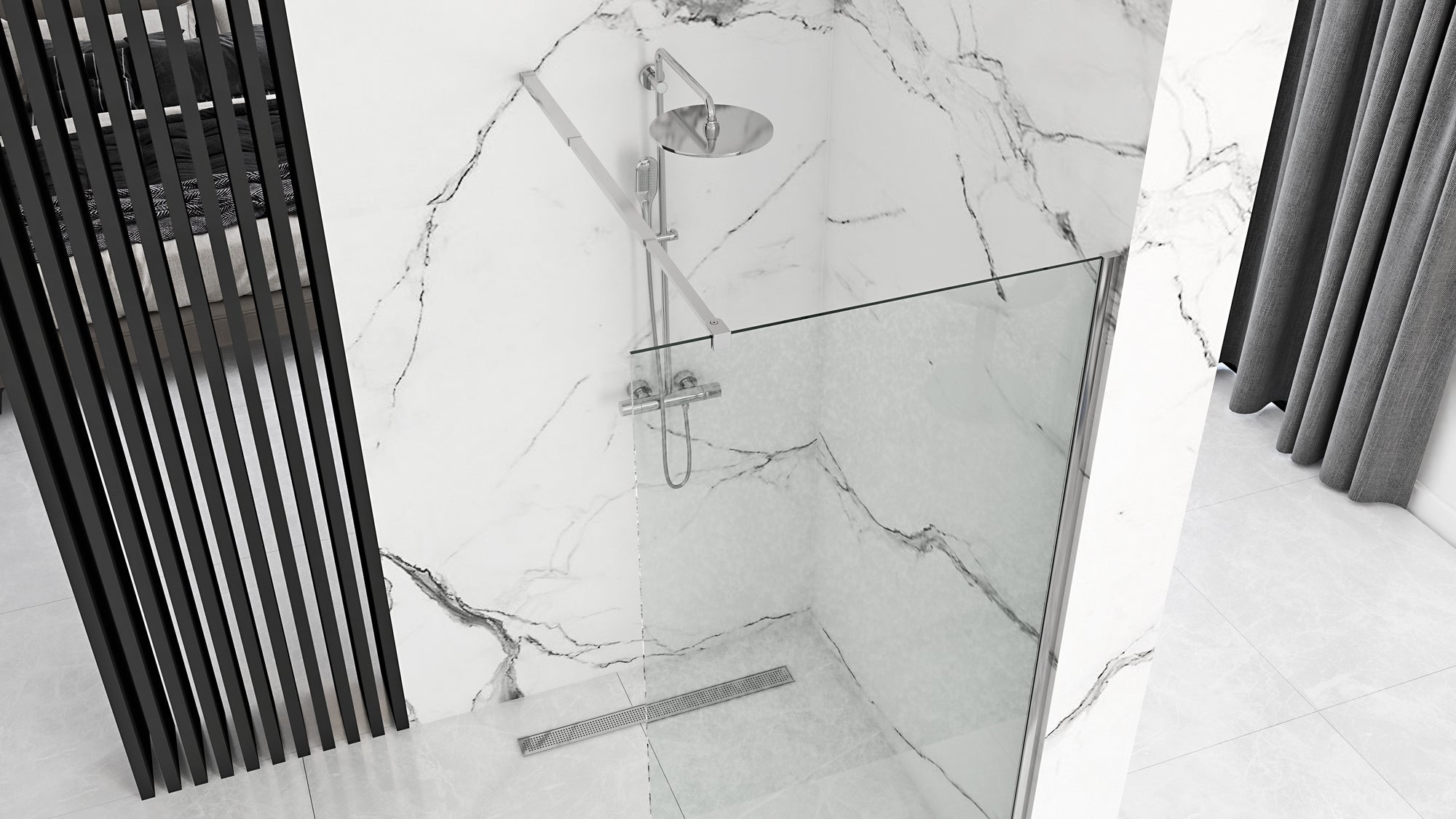 Sprchová zástěna Rea Aero N 80 Transparent  2