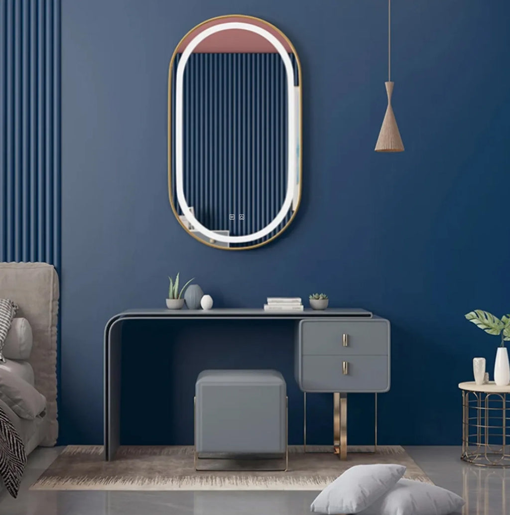 Zrcadlo LED OLL 60x90 cm Brush Gold  5