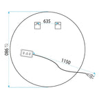 Zrcadlo LED 100cm BAS  11
