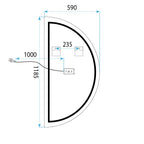 Zrcadlo LED 120x60cm MOON  11