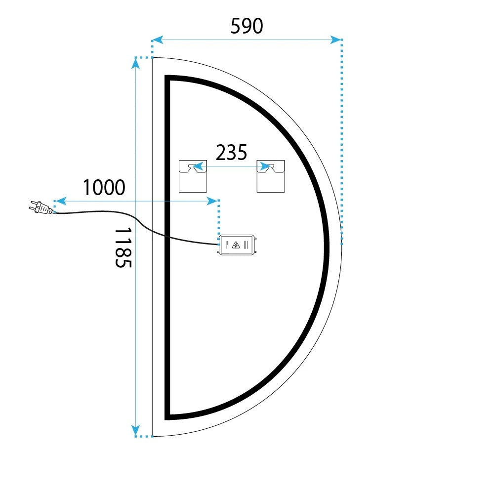 Zrcadlo LED 120x60cm MOON  11