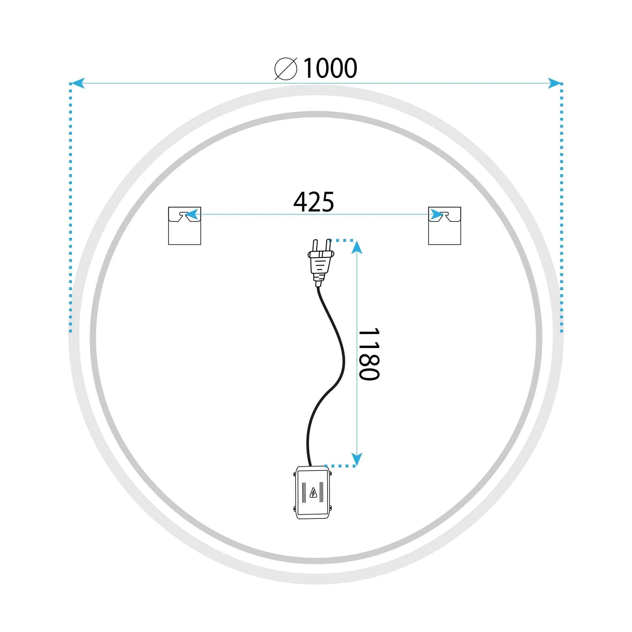 Zrcadlo LED 100cm HZJ100  11