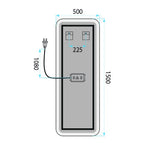 Zrcadlo LED 150x50cm MOL-SQ  11