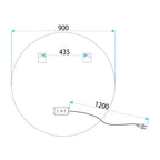 Zrcadlo LED 90cm MMJ BRUSH SILVER  12