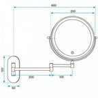 Zrcadlo LED Glow Chrome  12