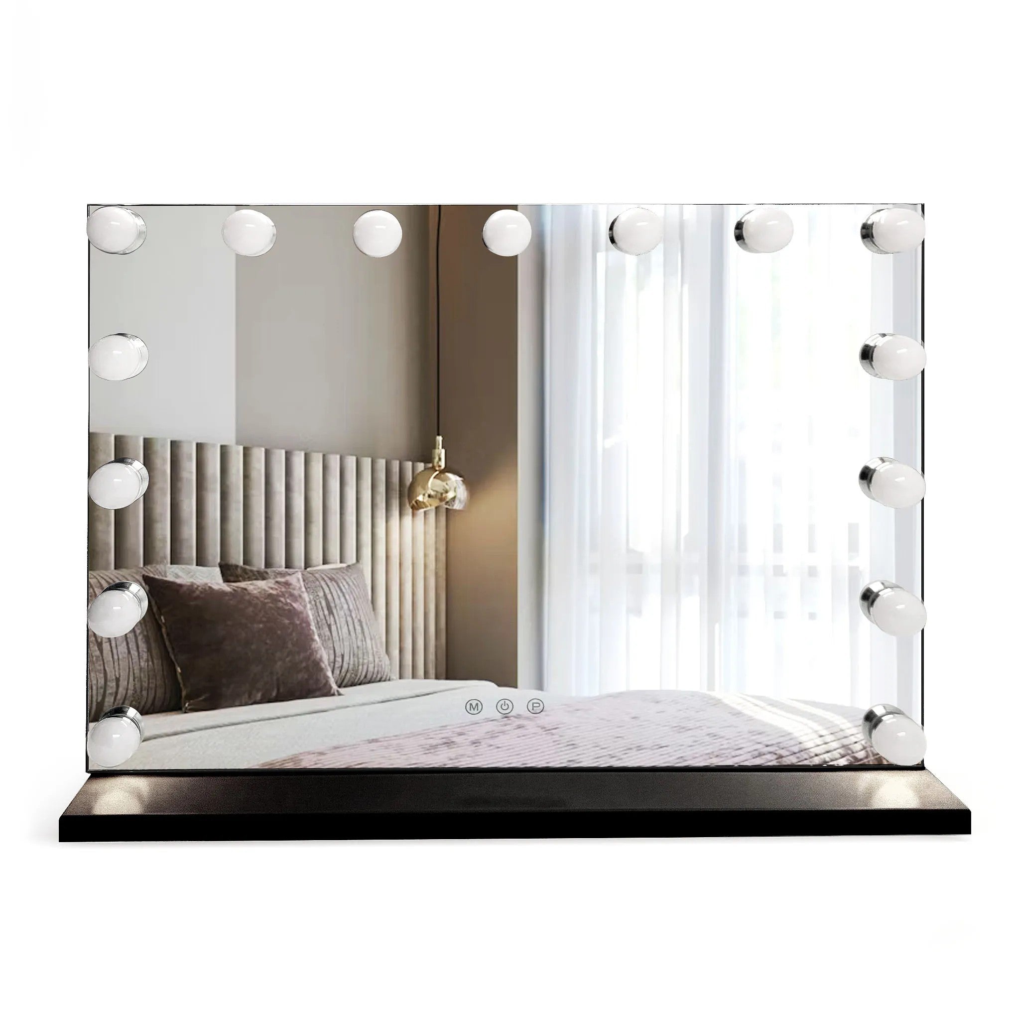 Zrcadlo LED HOLLYWOOD Black  12