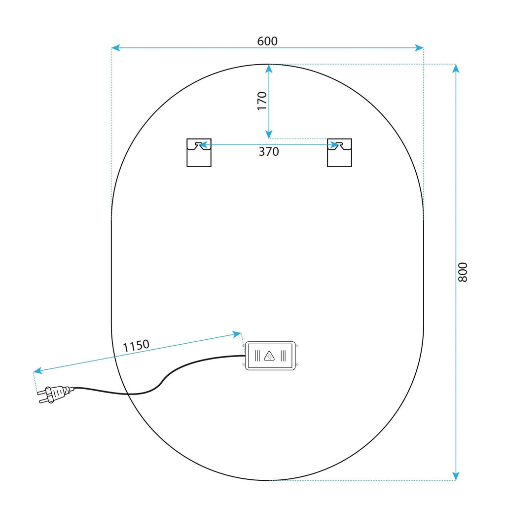 Zrcadlo LED EGG 60x80 cm  12
