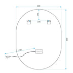 Zrcadlo LED EGG 60x80 cm  12