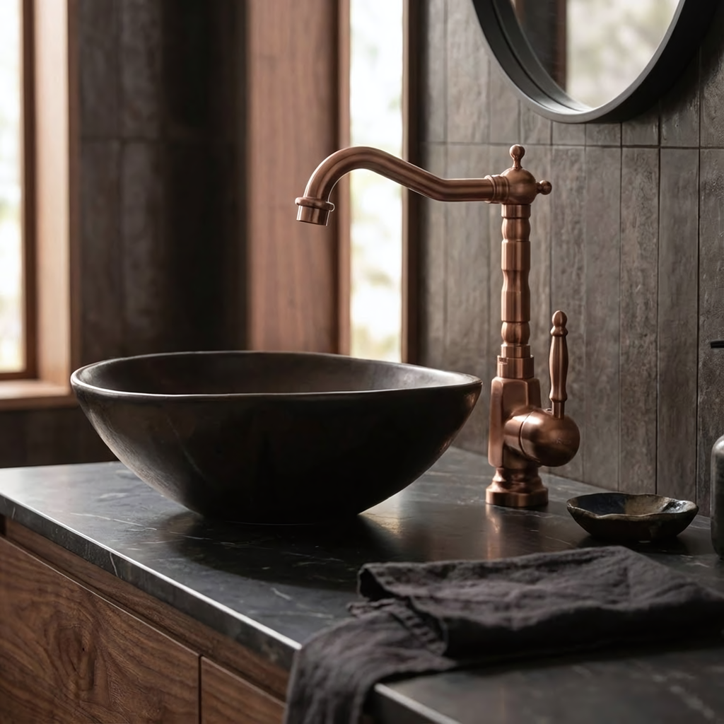 Umyvadlová baterie REA Bona Brush Copper High  2