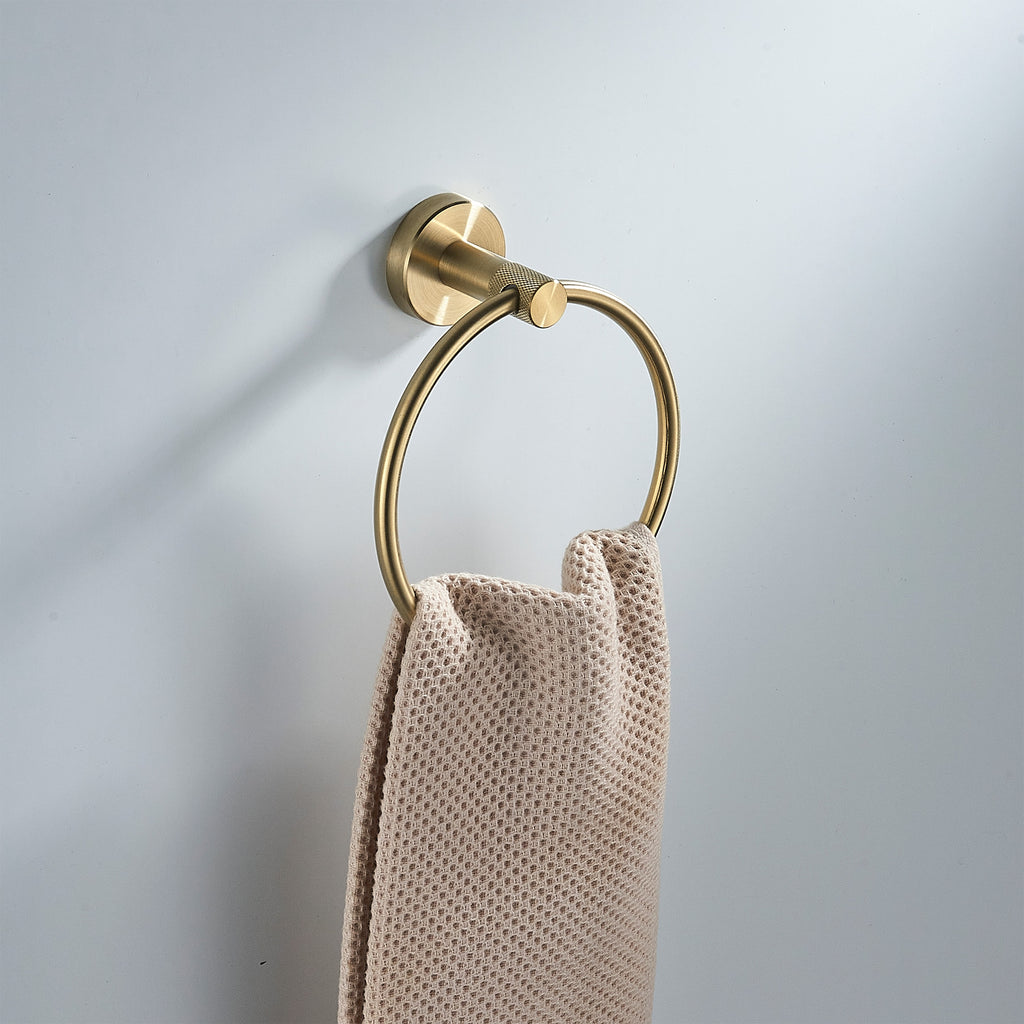 Koupelnový věšák Ring 6610 Modern Brush Gold  2