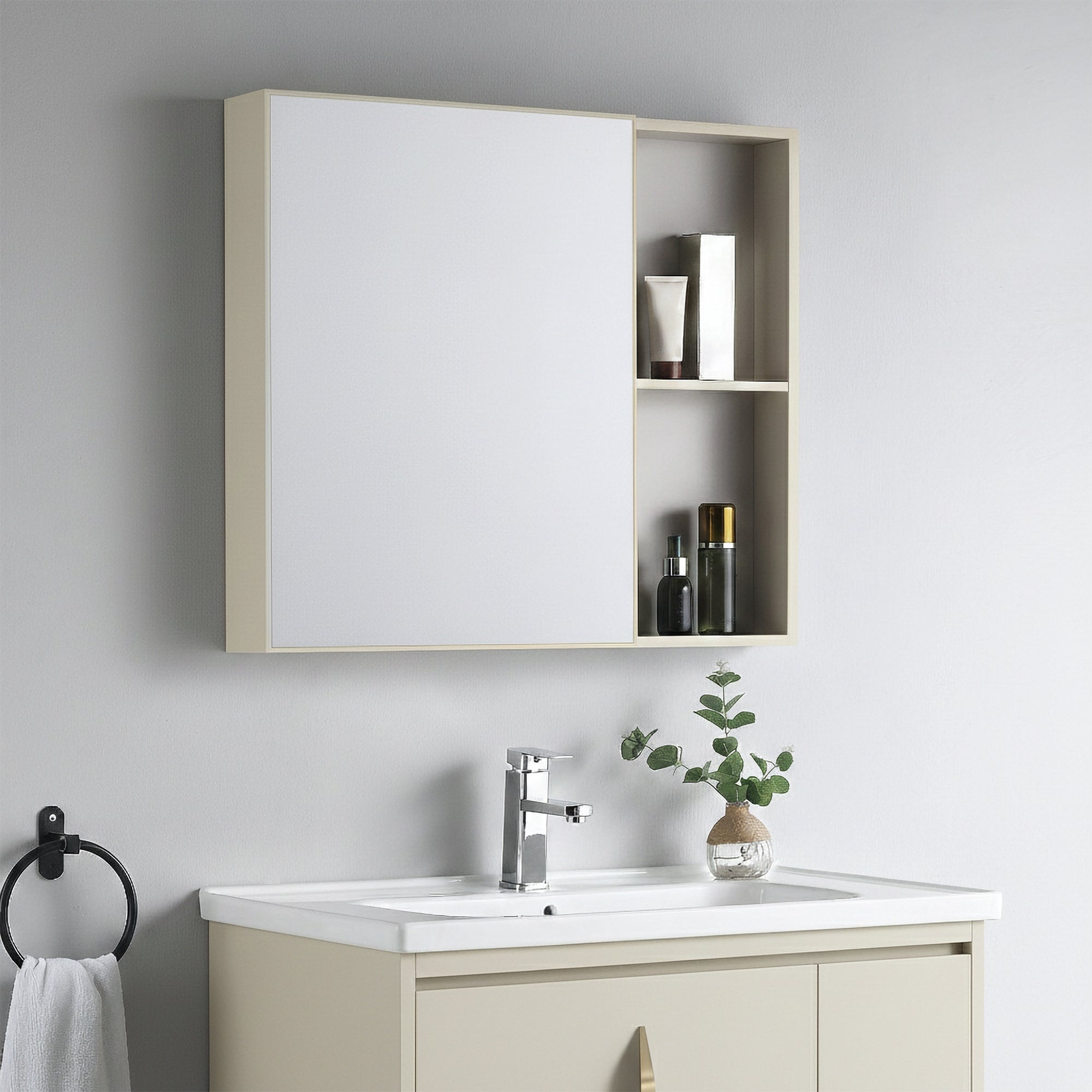 Sada koupelnového nábytku s umyvadlem Paris 60cm Beige  3
