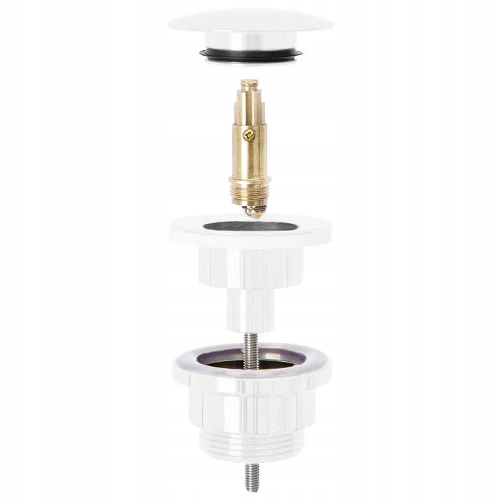 Univerzální umyvadlová výpusť REA Click-clack - bílá matná  4