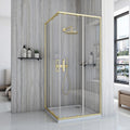 Sprchový kout REA City 80x80 Gold Brush Se sprchovou vaničkou Savoy black 1