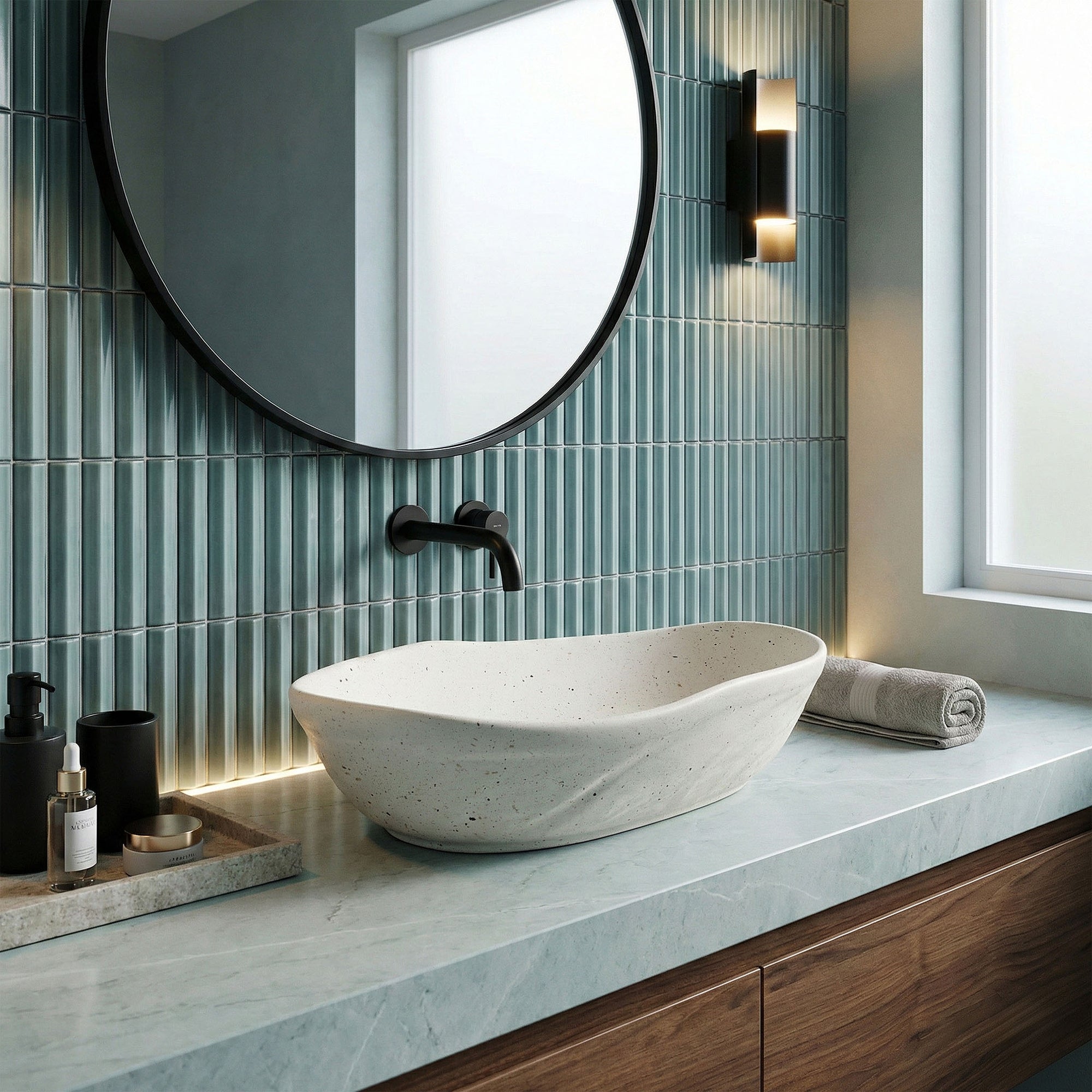 Umyvadlo na desku Emilia Grid  2