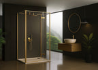 Sprchový kout Rea Atlas 120x100 Brush Gold vlevo 2